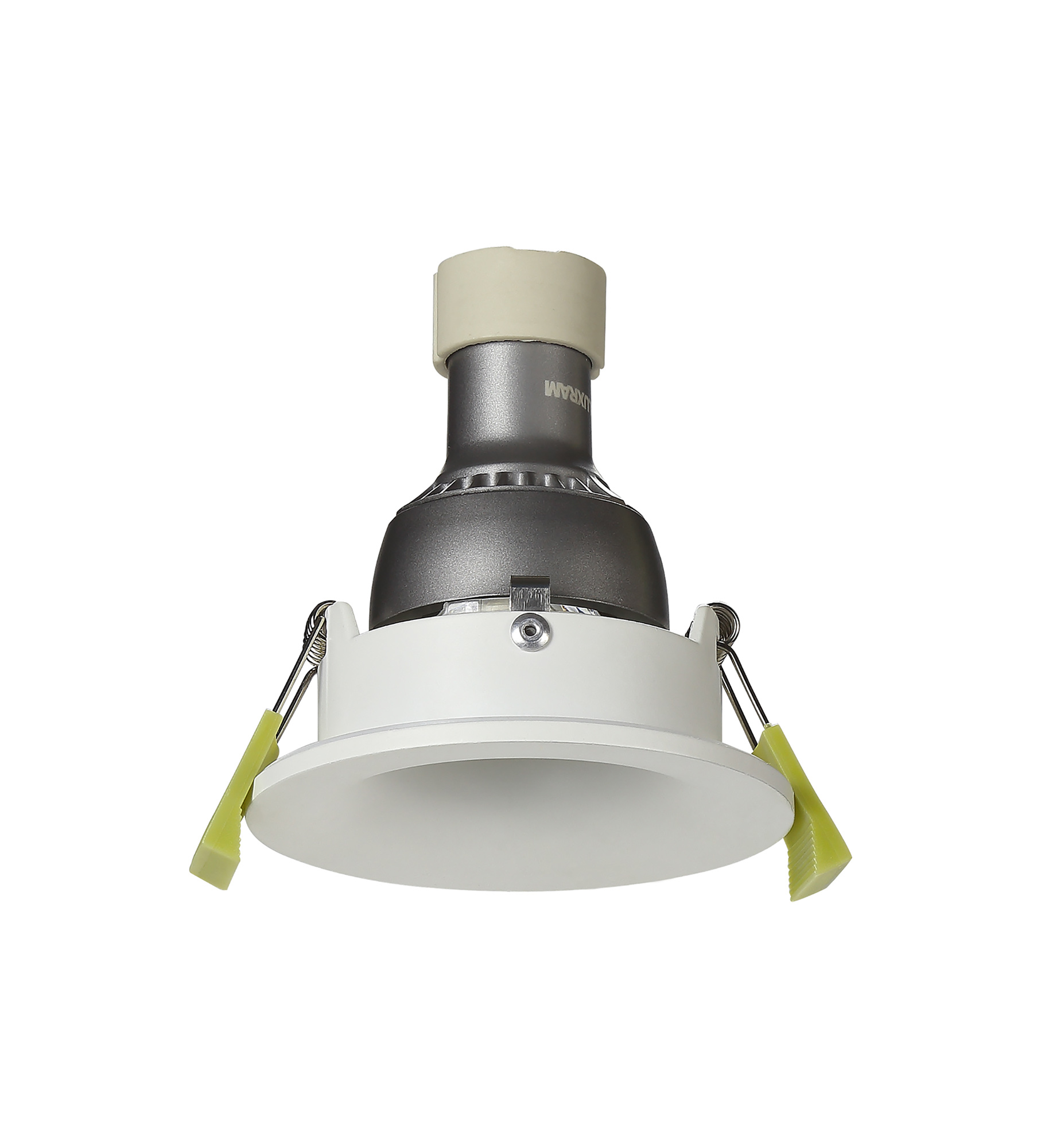 Bruve GU10 Recessed Round Matt White IP65 Downlighter, Cut-Out 68mm DX200400  Dlux Bruve IP65